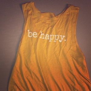 burnt yellow tank top, worn once.